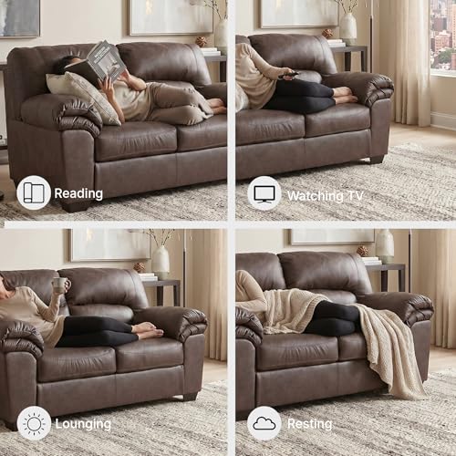 Faux Leather Loveseat Sofa Couch