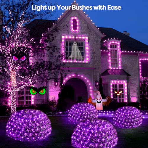 Halloween Lights Outdoor 360LED 11.5ft x 6.9ft Halloween Net Lights with 8 Modes