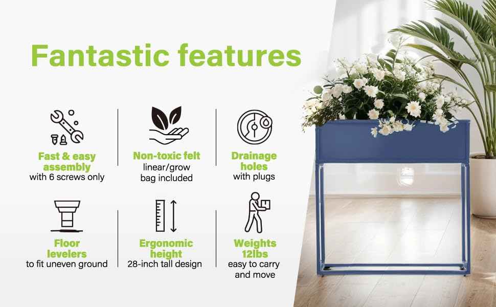 Cocoyard Elevated Metal Planter Boxes