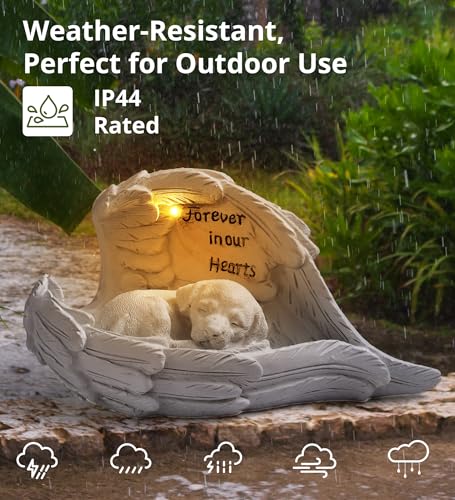 Pet Dog Solar Garden Memorial Statue