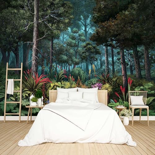 Tropical Primeval Forest wall Mural Peel and Stick Wallpaper for Bedroom Living Room