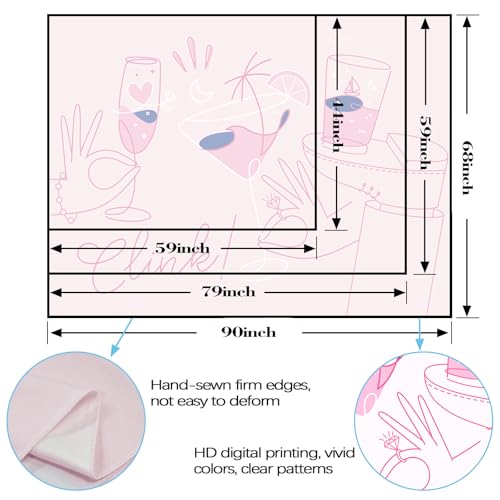 Y2K Tapestry Pink Party Wall Tapestry