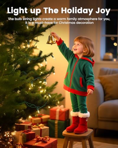 Clear Christmas String Lights 100 Count 20 Feet Incandescent Bulb (25 Foot)