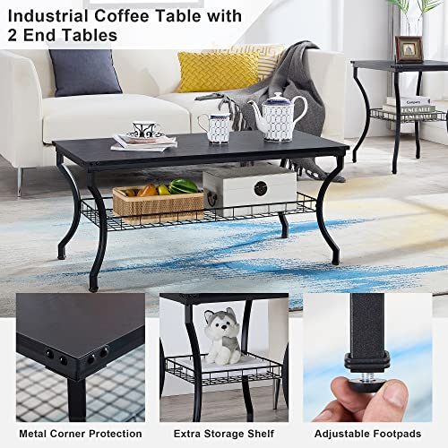 3 Pieces Living Room Table Sets