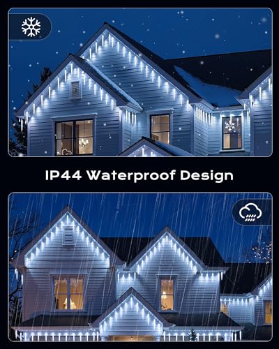 Icicle Lights Outdoor with Remote (200 Count)