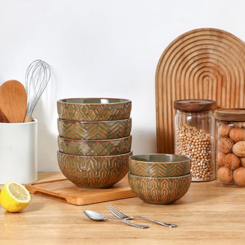 Sureasy 25oz Ceramic Cereal Bowls Set of 4 (4 Count)