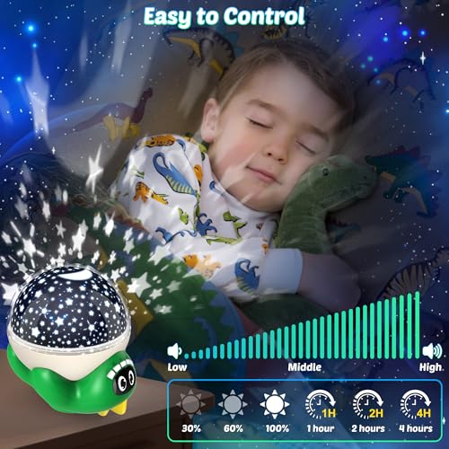 Dinosaur Night Light Projector for Kids Green Dino Toys for Boys