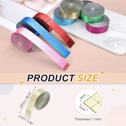 5x5mm Self Adhesive Mirrors Mosaic Tiles (2500 unidad)