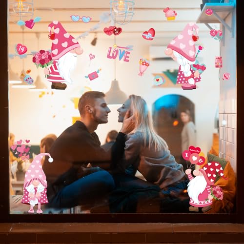 107 PCS Valentines Window Clings (9 Count)