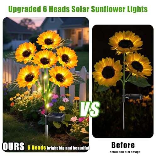 Solar Lights Outdoor Garden Decor 6 Pack (6 Count)