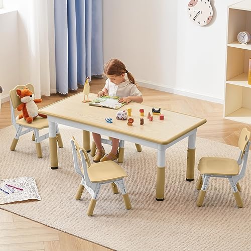 Kids Study Table and Chairs Set