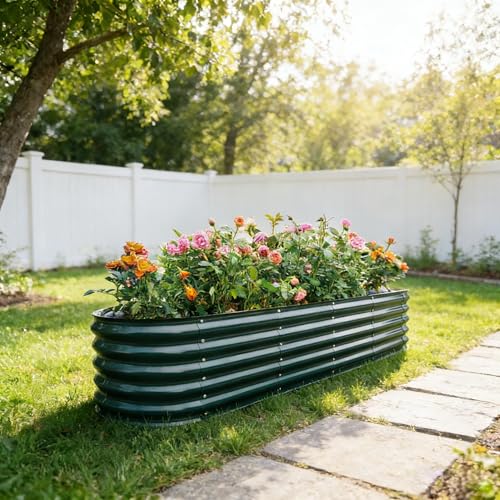 Gardmax Galvanized Raised Garden Bed