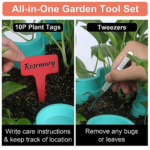 Stackable Vertical Garden Planter with Tool Set