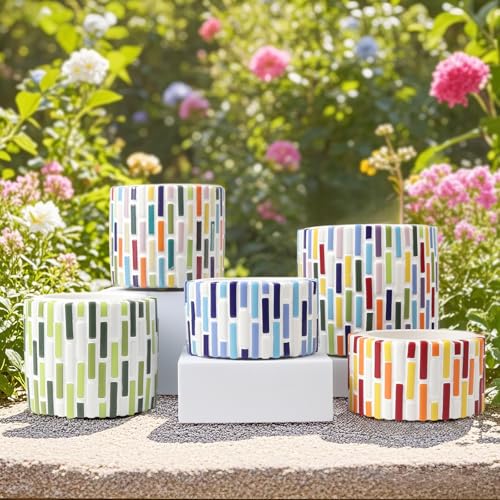 228g Assorted Colors Strips Glass Mosaic Tiles for Crafts Bulk (150 Count)
