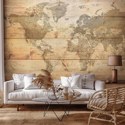 Wall Mural World Map 118x83 in (6 Count)