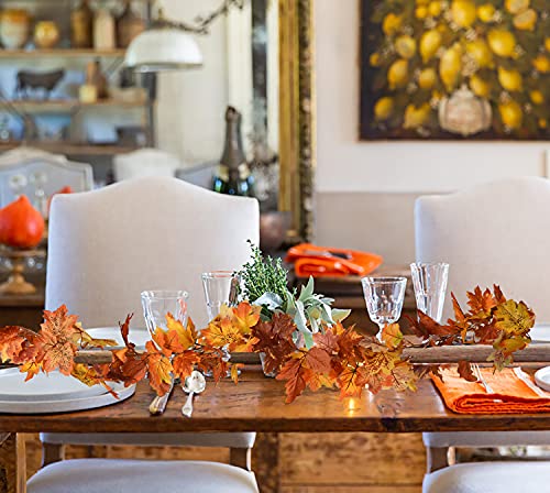 2 Pack Fall Maple Leaf Garland (2 Count)