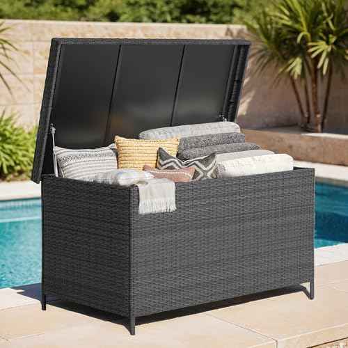 158 Gallon XL Wicker Deck Box