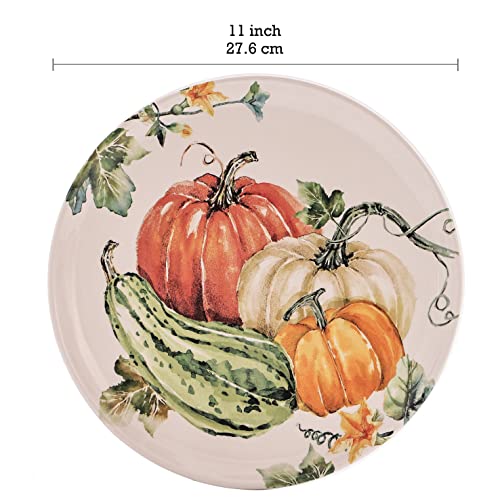 Pumpkin Feast Dinner Plates Set of 4 (4 Count)