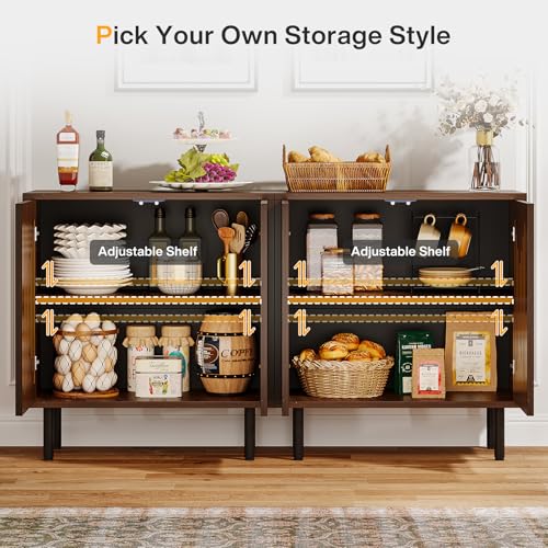 Set of 2 Sideboard Buffet with Storage