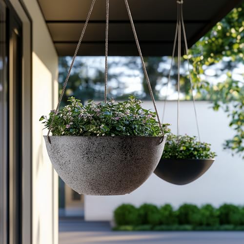 Large Hanging Planters for Outdoor Plants (2 Count)