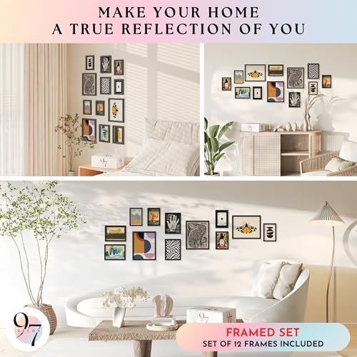 Eclectic Framed Wall Art Set (12 Count)
