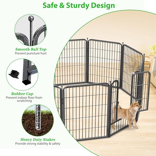 Decorative Black Metal Garden Fence (72.09 Sq Ft)