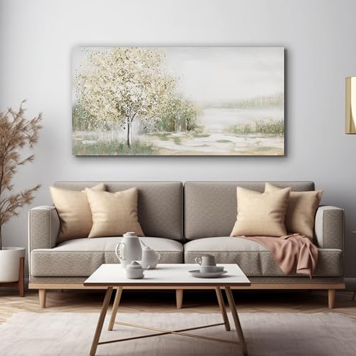 Green Wall Art Canvas Wall Art Decor Spring Scene Nature Landscape Wall Painting Decorations Artwork Wall Art Prints Pictures For Room Living Room Bedroom Office Decor 20x40 Inch