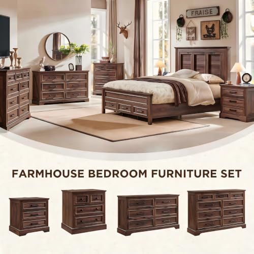22" Farmhouse 3 Drawer Dresser for Bedroom