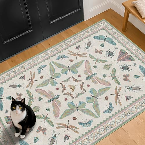 Washable Sage Green Large Entryway Rug (15 Sq Ft)