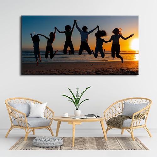Custom Canvas Prints with Your Wedding Family Photo 40"x20" Wall Art