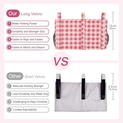Bedside Caddy Hanging Bed Organizer Storage Bag Pocket for Bunk and Hospital Beds