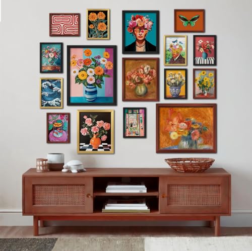 16 PCS Eclectic Wall Art Decor (16 Count)