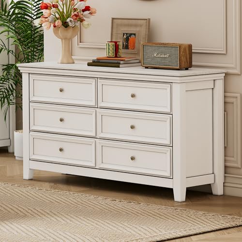 White 6 Drawer Dresser