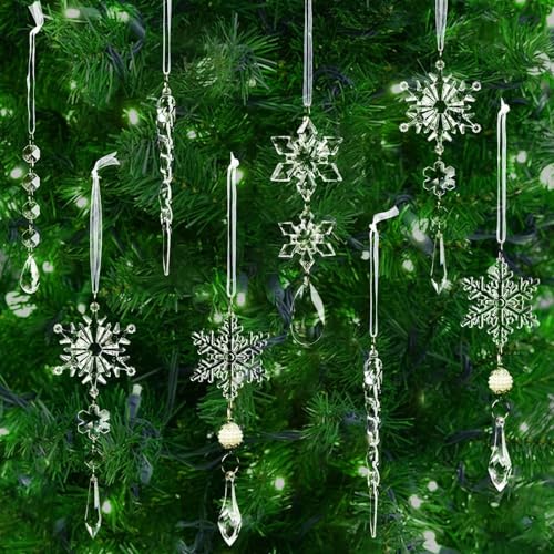 Crystal Christmas Tree Ornaments (18 Count)