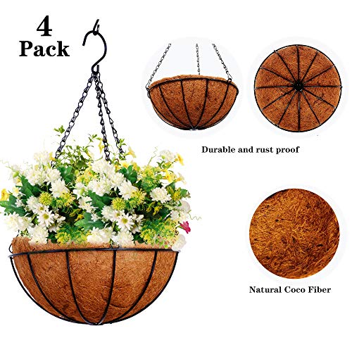 Hanging Baskets for Plants Outdoor (4 Count)