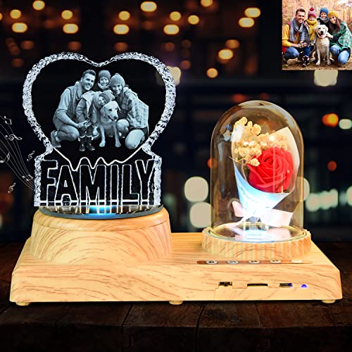 Personalized 3D Crystal Photo Gift with Family Photo