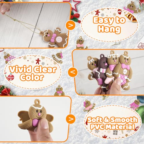 Gingerbread Man Ornaments Christmas Tree Decorations (36 Count)