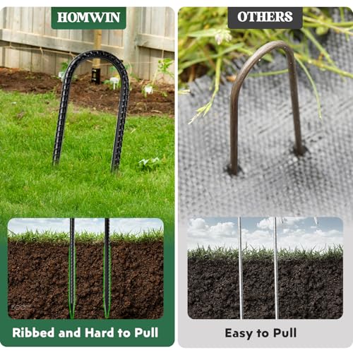 12 inches 12 Pack Trampoline Stakes Anchors High Wind Stake Heavy Duty U Hooks for Ground Lawn Garden Yard Stakes for Decorations Swing Set Shed (12 Count)