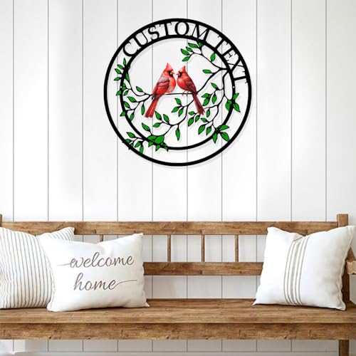 Personalized Name Garden Cardinal Metal Signs