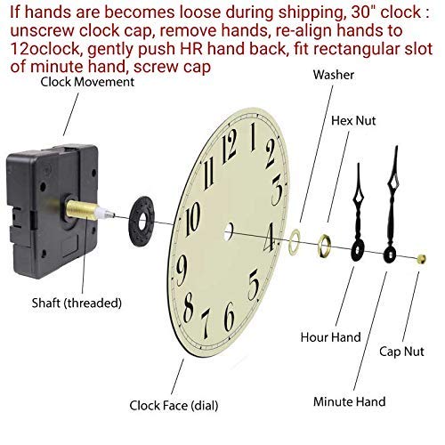 Oldtown Farmhouse Metal & Solid Wood Noiseless Wall Clock