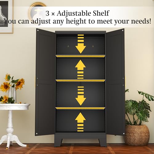 Black Metal Storage Cabinet