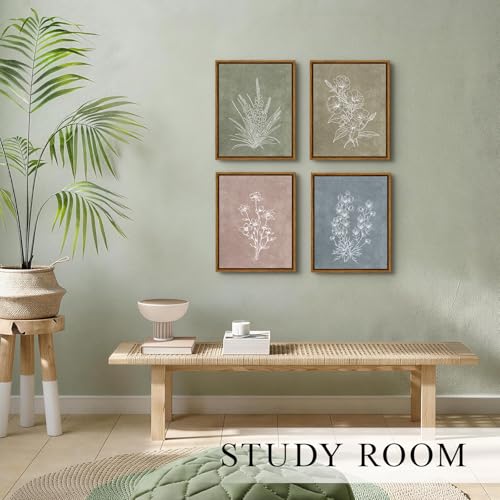 Framed Wall Art Decor for Living Room (4 Count)
