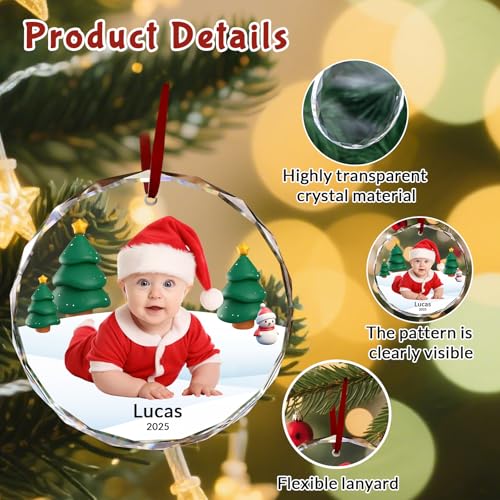 Custom Christmas Ornament Glass