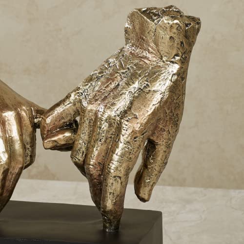 Lingering Hold Hands Table Sculpture Gold