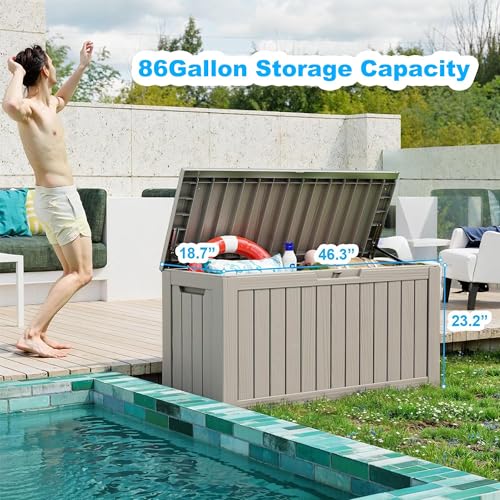 80 Gallon Deck Boxes Outdoor Waterproof