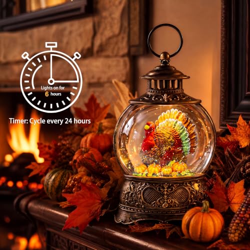 Fall Snow Globe Lantern