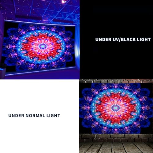 Blacklight Mandala Boho Tapestry