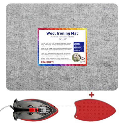 18" x 14" Wool Pressing Mat 100% New Zealand Felted Wool Ironing Mat Pad Blanket for Quilter