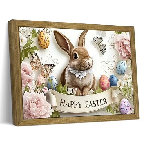 Framed Easter Bunny Wall Art