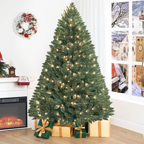 Prague 6.5ft Prelit Artificial Christmas Tree with Foot Pedal